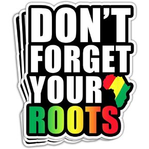 MAIANEY (3 Pcs) Don't Forget Your Roots Sticker Black Pride Sticker Black History Month Stickers African Map Sticker African American Appreciation Gifts Decoration for Laptop Bottle Car Window 3"x4"