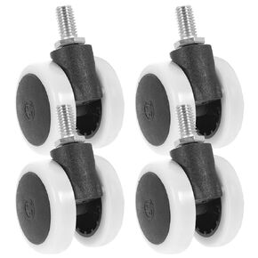 CHILDWEET 4pcs Self-Adhesive Caster Set Mini Caster Wheels Swivel Caster Wheels Hardwood Floor Casters Trash Can Caster Wheels Stick on Castors Pulley Plastic Chair Wheel Chairs to Rotate