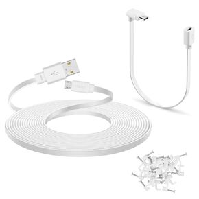 Smays 25 ft Long Extension Cable for WYZE Cam v4, WYZE Cam Pan v3 Camera, Micro USB Power Cord