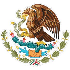 (5 Pack!) Mexican Coat of Arms Sticker Decal Mexico Flag Car Truck Vinyl 4" x 3.75"