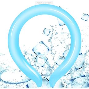 Neck Cooling Tube | Reusable Ice Ring Neck Cooler | Wearable Cooling Neck Wraps for Summer Heat, Hands Free Neck Cooling Ring for Outdoor Activities, Sports, Workers (Blue)