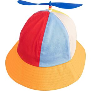 AUEAR, Propeller Hat Adult Funny Bamboo Dragonfly Baseball Cap with Helicopter Rainbow