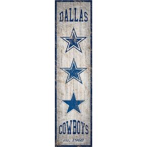 NFL Dallas Cowboys Unisex Dallas Cowboys Heritage Banner Vertical 6x24, Team, 6 x 24