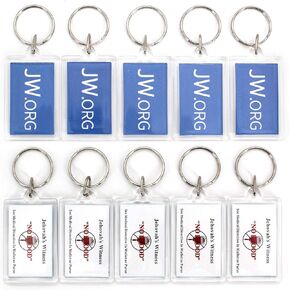 TONOS Rectangle Jw.org No Blood Double Sided Key Chain Jehovah's Witnesses Accessory 10 Pack