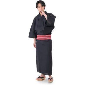 あい藍 men's yukata summer kimono 2 piece set obi belt