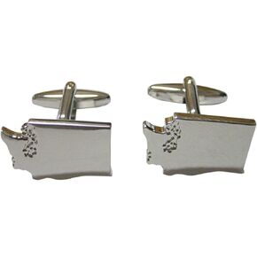 Kiola Designs Washington State Map Shape Cufflinks