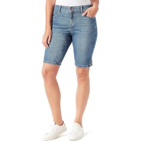 Vintage America Blues Women's Boho Slim Stretch Denim Bermuda Short
