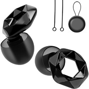 Concert Ear Plugs for Hearing Protection, High Fidelity Noise Reduction Earplugs for Tinnitus Relief Ear Plugs for Concerts Loud Music, Musicians, Motorcycles, Airplanes, Raves(Black)