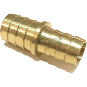 EDGE INDUSTRIAL 3/4" X 5/8" Hose ID Brass Barb Reducer SPLICER Fitting Fuel / AIR / Water / Oil / Gas / WOG (Qty 1)