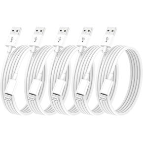 5 عبوات من كابل شاحن iPhone بطول 10 أقدام [معتمد من Apple MFi] أسلاك شحن USB طويلة إلى Lightning بطول 10 أقدام سريعة عالية السرعة لمزامنة البيانات لأجهزة iPhone 14/13/12/11 Pro Max/XS MAX/XR/XS/X iPad بطول 10 أقدام in Kuwait