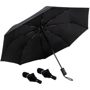 Nine West Portable Foldable Umbrella Compact Auto Strong & Windproof Small Umbrella Easy to Carry – Compact and Lightweight for Sun and Rain Outdoor Travel (Set of 2)