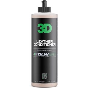 3D Leather Conditioner for Car, GLW Series | Restore, Condition, Protect | UV Protection | Conditions Leather Seats, Furniture, Boots, Apparel | DIY Car Detailing | 16 oz