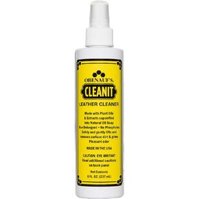 Obenauf's Cleanit Leather Cleaner - Natural Plant Oil Leather Cleaner for Boots, Furniture and Car Interior - Safe and Gentle Non-Detergent Oil Liquid Soap - Ready-to-use 16oz Spray Bottle