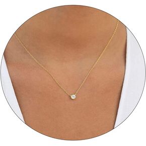 BERISO Cross Necklace 14K Gold/Silver Plated Double Cross Pendant Necklace Dainty Diamond Cross Charm Link Chain Choker Delicate Faith Jewelry Religious Gifts for Women Teen Girls Men Boys