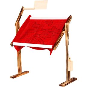 Natudeco Embroidery Stand, Antique Wood Embroidery Stand Adjustment Height Cross Stitch Frame Sewing Craft Accessories Embroidery Art Frame