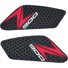 Red Motorcycle Black Rubber Gas Fuel Tank Traction Grip Compatible With Kawasaki Z900