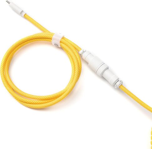 Keychron Custom Coiled Aviator USB Cable - Yellow in Saudi Arabia