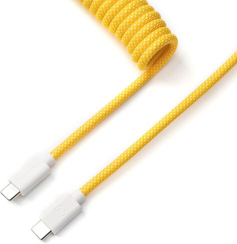 Keychron Custom Coiled Aviator USB Cable - Yellow in Saudi Arabia