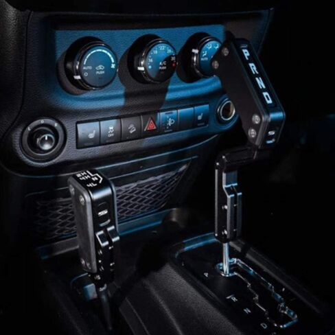 MAIKER Black Automatic Gear Shift Lever Knob Shifter Transfer Case Lever Handle Kit Fit for Jeep Wrangler JK 2011-2018 in Saudi Arabia