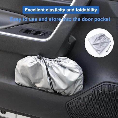 مظلة شمسية للزجاج الأمامي قابلة للطي من JDMCAR متوافقة مع 2015 2016 2017 2018 2019 2020 Ford F150 (Lariat، King Ranch، Platinum، Limited Raptor)، مظلة نافذة أمامية داخلية للسيارة للحماية من حرارة الشمس in Saudi Arabia