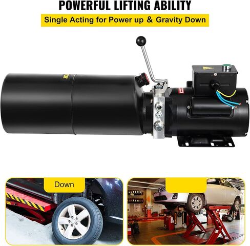 Vevor 110V 10 Quart Hydraulic Power Unit Automotive Hydraulic Pump Dump Trailer Vehicle Mounted Lifter Auto Shop Repair Car Lift Power Unit for Two and Four Post Lift Auto Hoist in Saudi Arabia