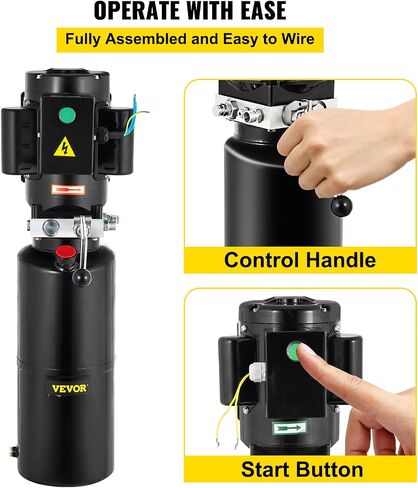 Vevor 110V 10 Quart Hydraulic Power Unit Automotive Hydraulic Pump Dump Trailer Vehicle Mounted Lifter Auto Shop Repair Car Lift Power Unit for Two and Four Post Lift Auto Hoist in Saudi Arabia