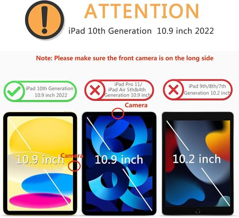 OMOTON [عبوتان] واقي شاشة لجهاز iPad الجيل العاشر (10.9 بوصة) إصدار 2022، زجاج مقسى لجهاز iPad 10، متوافق مع قلم Apple / سهل التركيب in Saudi Arabia