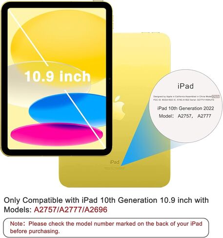 OMOTON [عبوتان] واقي شاشة لجهاز iPad الجيل العاشر (10.9 بوصة) إصدار 2022، زجاج مقسى لجهاز iPad 10، متوافق مع قلم Apple / سهل التركيب in Saudi Arabia