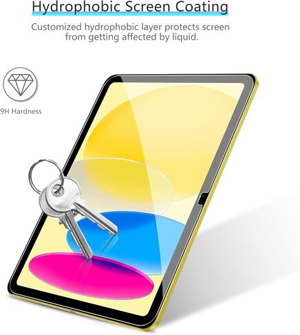 OMOTON [عبوتان] واقي شاشة لجهاز iPad الجيل العاشر (10.9 بوصة) إصدار 2022، زجاج مقسى لجهاز iPad 10، متوافق مع قلم Apple / سهل التركيب in Saudi Arabia