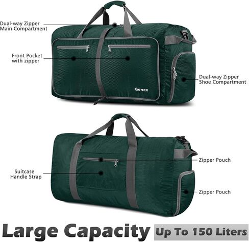 حقيبة جونيكس للسفر سعة 150 لتر مع مكعبات تعبئة مضغوطة in Kuwait