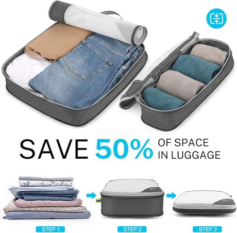 حقيبة جونيكس للسفر سعة 150 لتر مع مكعبات تعبئة مضغوطة in Kuwait