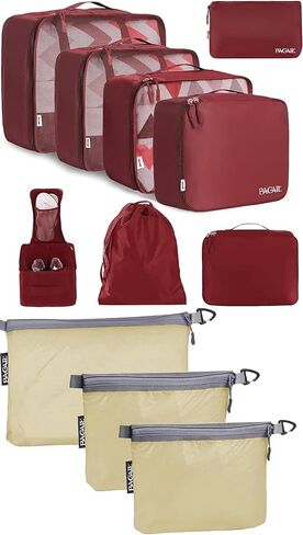 BAGAIL 8 Set Packing Cubes Luggage Packing Organizers and 3Bagail Ultralight Zipper Pouch in Saudi Arabia