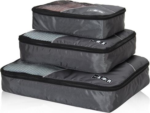 مجموعة مكعبات تعبئة هاينز إيجل 3 قطع لتنظيم أمتعة السفر، أحمر بنفسجي مع رمادي in Kuwait