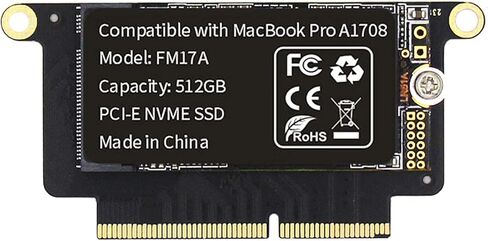 FLENE FM17A 1 تيرابايت PCIE 3.0x4 NVME 3D NAND TLC Flash SSD لجهاز MacBook Pro Retina A1708 (2016-2017) متضمنة أدوات DIY (1 تيرابايت) in Kuwait