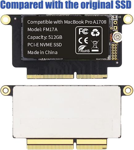 FLENE FM17A 1 تيرابايت PCIE 3.0x4 NVME 3D NAND TLC Flash SSD لجهاز MacBook Pro Retina A1708 (2016-2017) متضمنة أدوات DIY (1 تيرابايت) in Kuwait