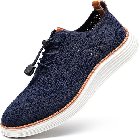 GSOHINO Men's Lightweight Casual Sneakers Dress Oxfords Business Walking Shoes Loafers Comfortable Breathable Mesh Arch Support in Kuwait