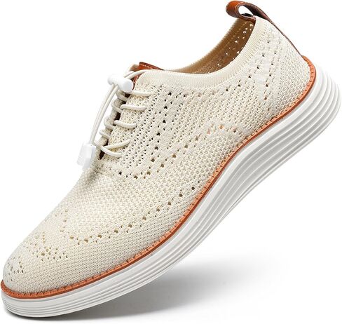 GSOHINO Men's Lightweight Casual Sneakers Dress Oxfords Business Walking Shoes Loafers Comfortable Breathable Mesh Arch Support in Kuwait
