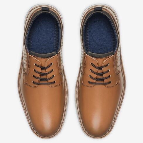 Cestfini Brown Mens Dress Sneakers Casual Dress Shoes Business Oxford Shoes Comfortable Formal Derby Office Shoes XXDX005M-RT-US-BROWN-10 in Saudi Arabia