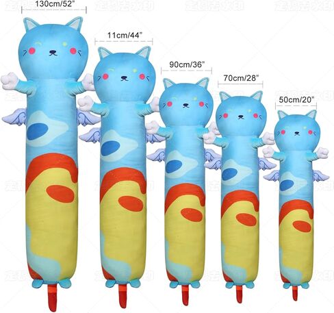 وسادة جسم قطة طويلة من القطيفة من MerryXD Kawaii، مقاس 53 بوصة، حيوانات محشوة سوداء ناعمة لطيفة، ألعاب دمى كبيرة للأطفال، هدايا مثالية للعناق، والفتيات، والصديقات، والأولاد، وأعياد الميلاد، والكريسماس، والهالوين، وعيد الحب in Kuwait