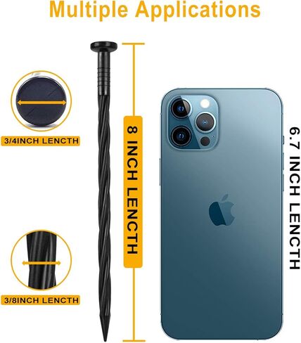 تم تصميم مسامير تثبيت المناظر الطبيعية البلاستيكية مقاس 8 بوصات من Meboyz للاستخدام مع حواف الرصف وحواجز الأعشاب والعشب الاصطناعي والمزيد. in Kuwait