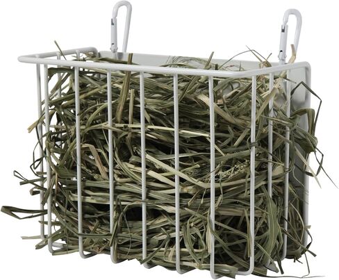 Hay Feeder for Rabbit Bunny Chinchilla Guinea Pigs Heavy Duty Metal Hay Holder White Hay Feeder Hay Container in Saudi Arabia