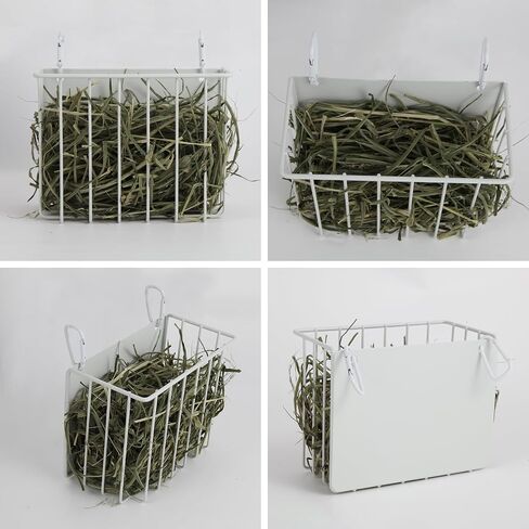 Hay Feeder for Rabbit Bunny Chinchilla Guinea Pigs Heavy Duty Metal Hay Holder White Hay Feeder Hay Container in Saudi Arabia
