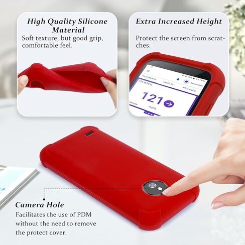YOUSHARES Silicone Case for Omnipod 5 Receiver, Anti Slip Protective Cover Soft Gel Skin Suitable for Omnipod Device (Black) in Kuwait