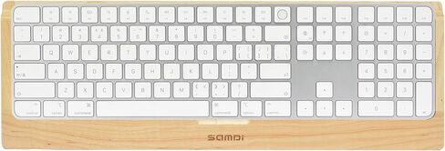 SAMDI Wooden Keyboard Tray, Apple iMac Stand Base, Stainless Steel/Wooden Keyboard Stand for Magic Keyboard Mounting Platform - A-Maple in Saudi Arabia