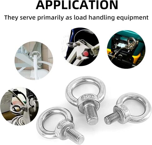 6 عبوات من مسامير حلقية من الفولاذ المقاوم للصدأ من YiJiLi ملحومة بقضيب برغي مغلق ومسامير براغي مقاومة للتآكل (M3، 304 غير القابل للصدأ) in Kuwait