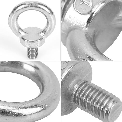 6 عبوات من مسامير حلقية من الفولاذ المقاوم للصدأ من YiJiLi ملحومة بقضيب برغي مغلق ومسامير براغي مقاومة للتآكل (M3، 304 غير القابل للصدأ) in Kuwait