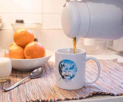 Surreal Entertainment Exclusive Bob Ross Watercolor Portrait Ceramic Coffee Mug | Official Joy Of Painting Collectible | Novelty Drinkware For Home Kitchen Set | Holds 11 Ounces in Saudi Arabia
