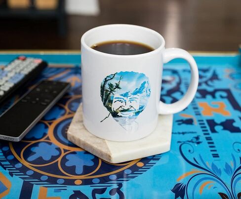 Surreal Entertainment Exclusive Bob Ross Watercolor Portrait Ceramic Coffee Mug | Official Joy Of Painting Collectible | Novelty Drinkware For Home Kitchen Set | Holds 11 Ounces in Saudi Arabia