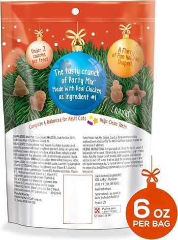Friskies Party Mix Holiday Cat Treats Original Crunch Holiday Shapes - 6 oz. Pouch in Saudi Arabia
