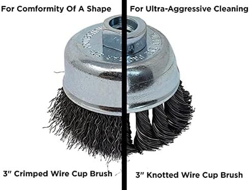 مجموعة فرش سلكية صناعية مكونة من 7 قطع من LINE10 لطاحونة الزوايا، 5/8-11 بوصة in Kuwait